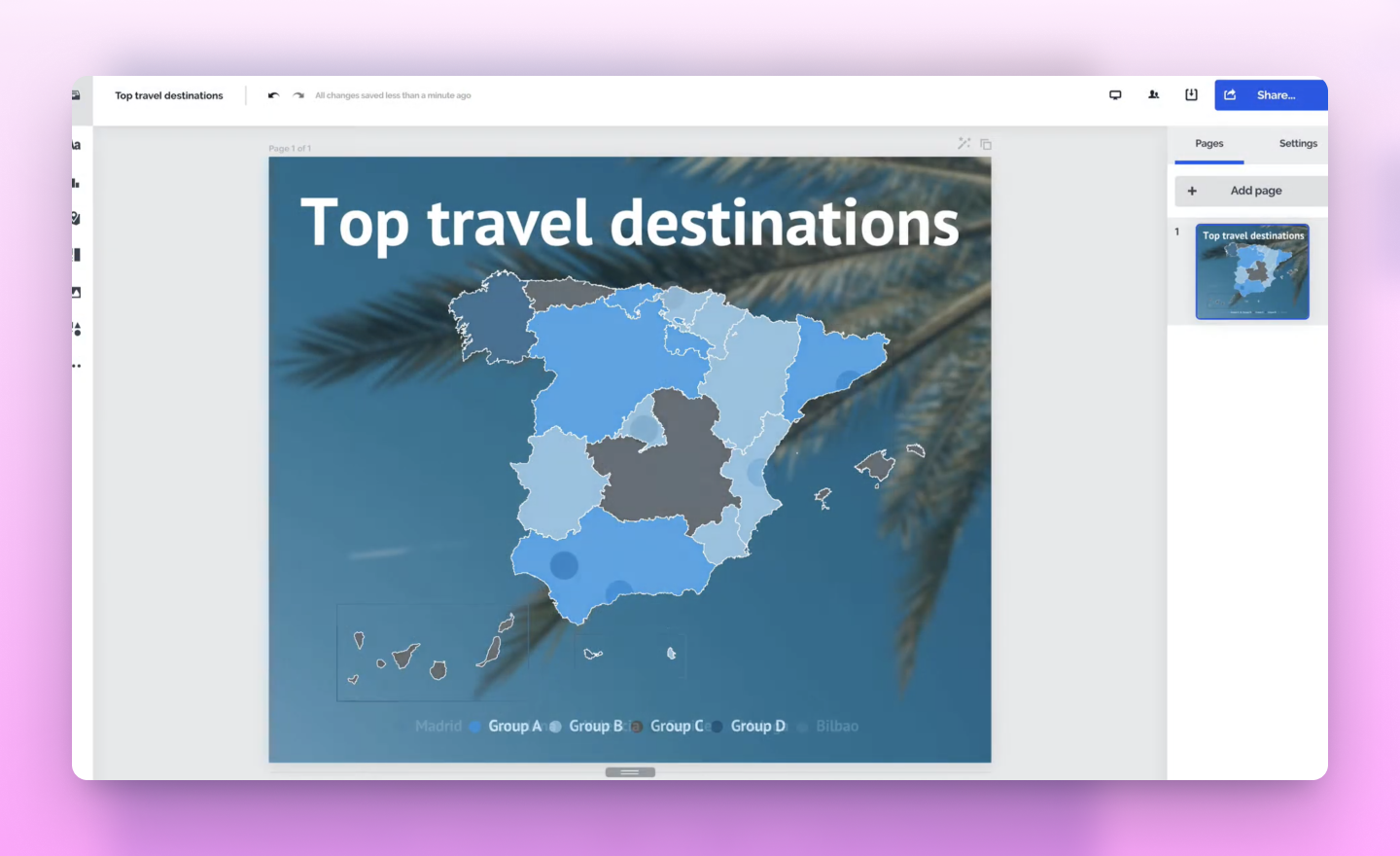 add a map in prezi design